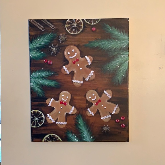 SALE!! Gingerbread Christmas painting - Picture 4 of 9